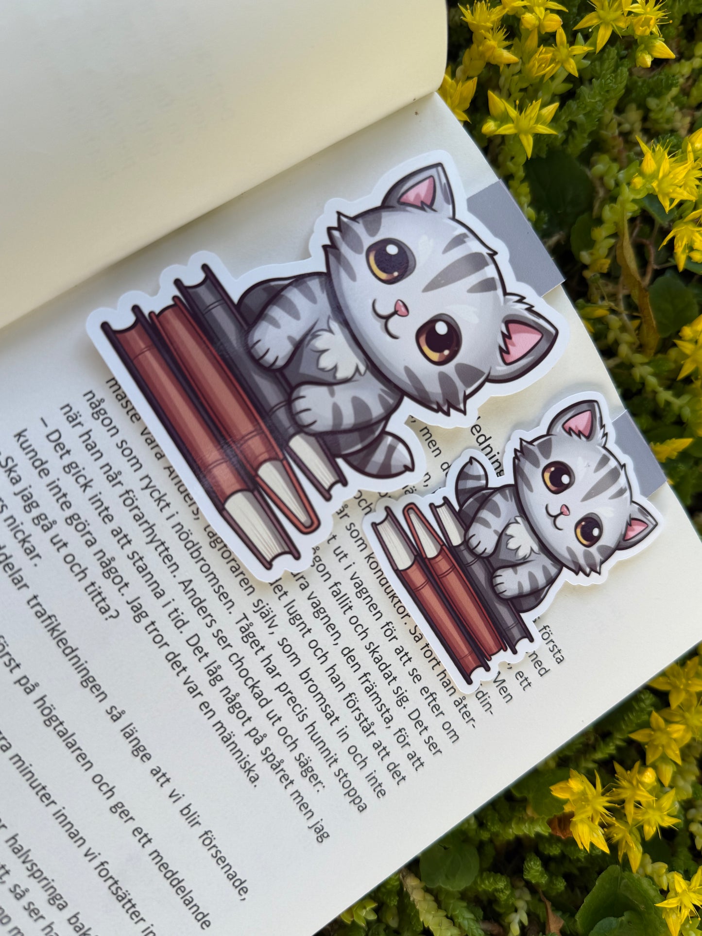 Magnetisk bokmärke - katt