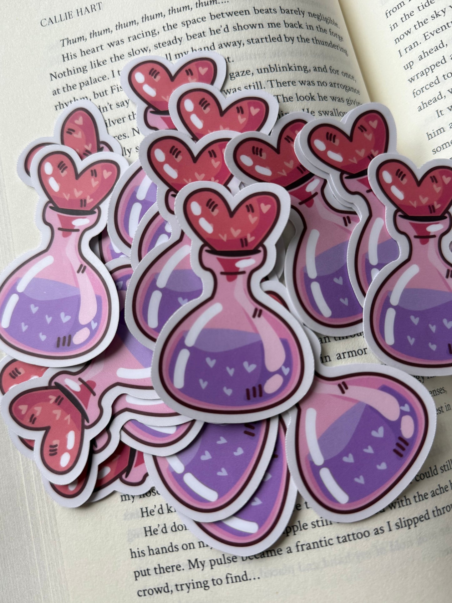 💖 Love Potion – Laminerad vinyl sticker