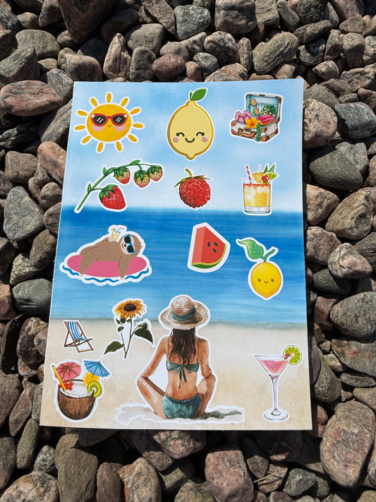 Sticker sheet semester vibe