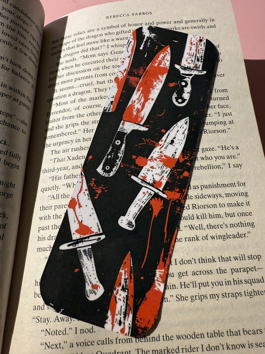 Bokmärke bloody knife