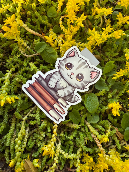 Magnetisk bokmärke - katt