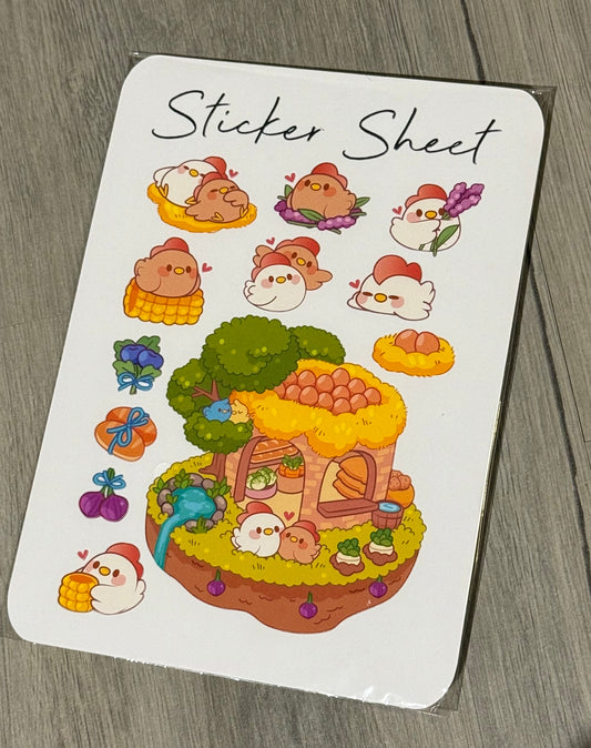 Cozy Chick Cottage – Sticker Sheet