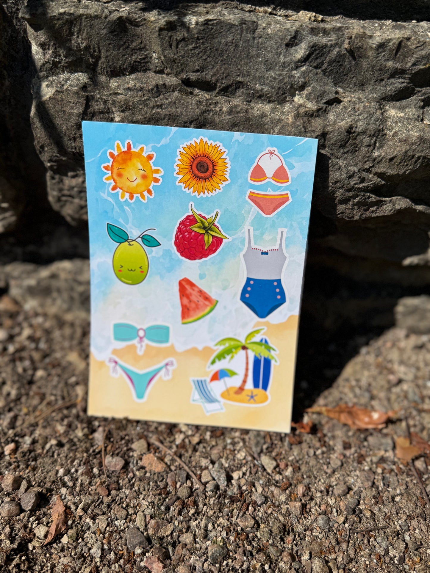 Sticker sheet sommar vibe