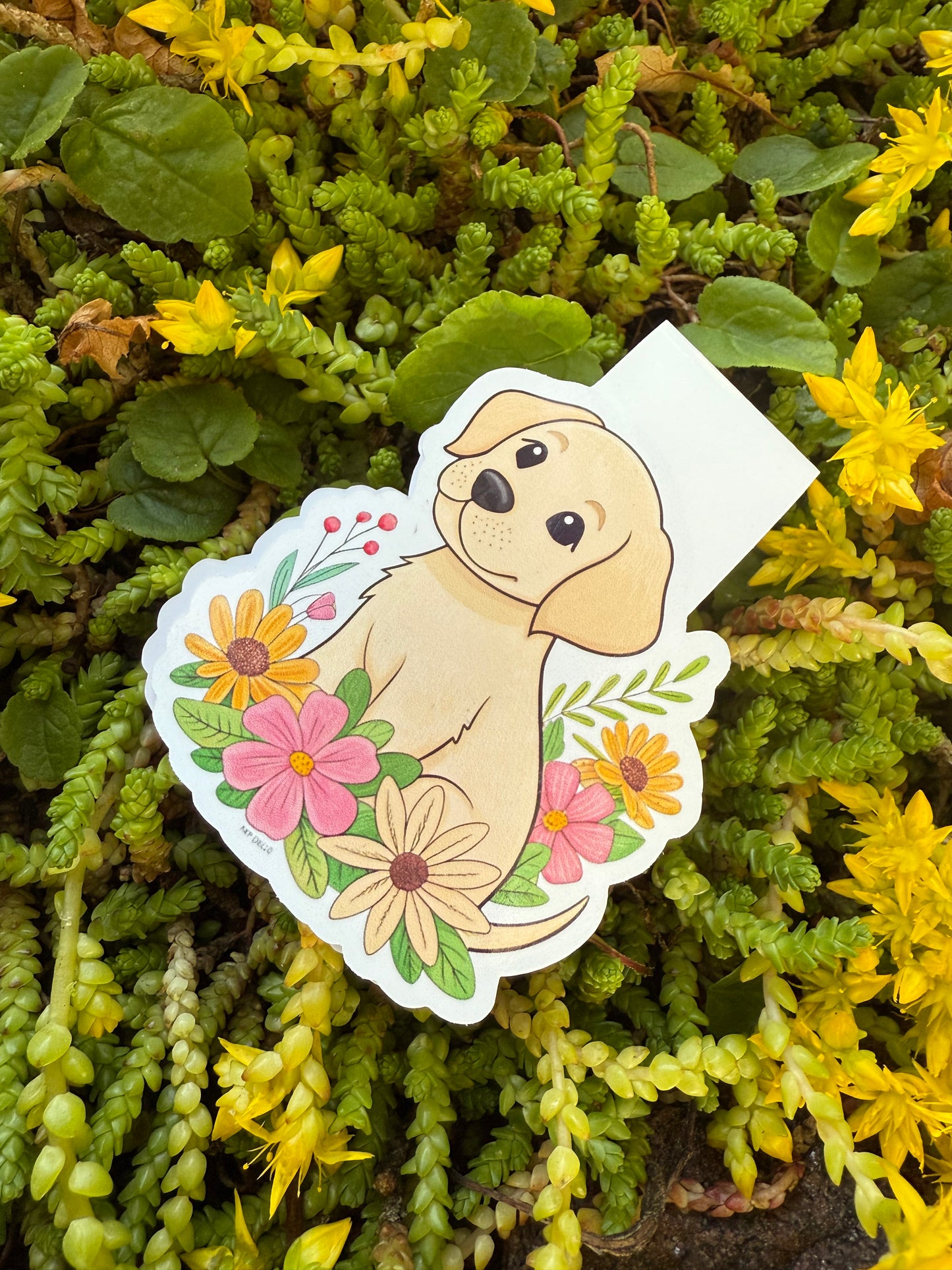 Magnetisk bokmärke - flower pup