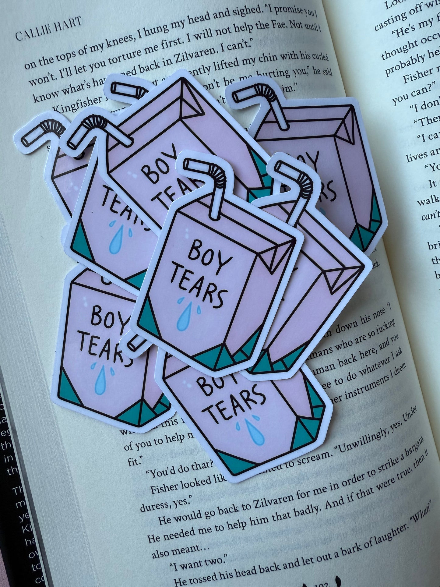 Boy Tears Sticker – laminerad