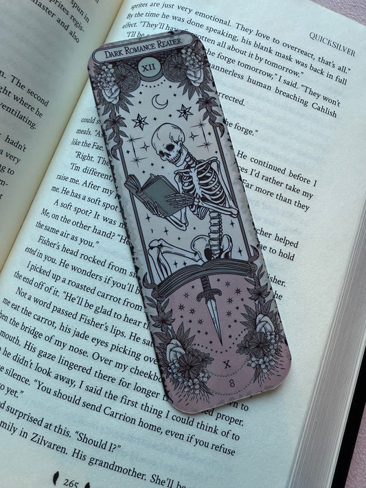 🖤 Bokmärke – Dark Romance Reader (Tarot design)