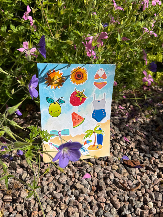 Sticker sheet sommar vibe