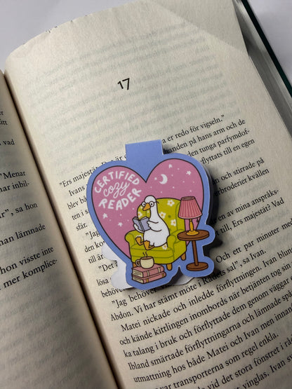Magnetiskt bokmärke- Certified cozy reader