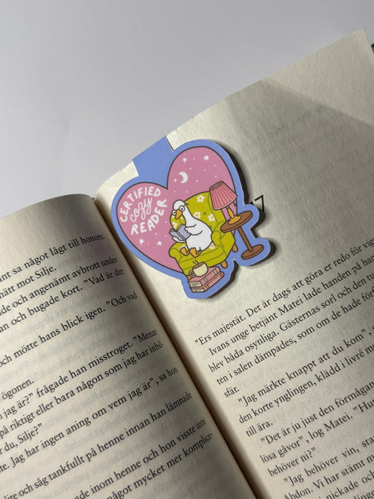 Magnetiskt bokmärke- Certified cozy reader
